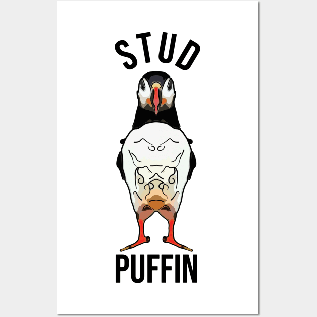 Funny Stud Puffin Wall Art by ardp13